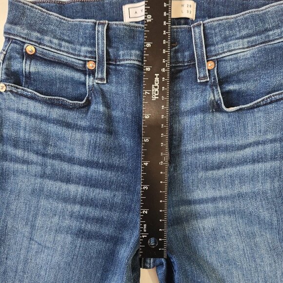 AYR The Chiller Skinny Jeans Womens 28 Medium Wash Blue Mid Rise Stretch - Picture 6 of 12